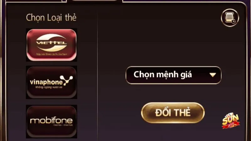 Giao dịch qua thẻ cào đơn giản
